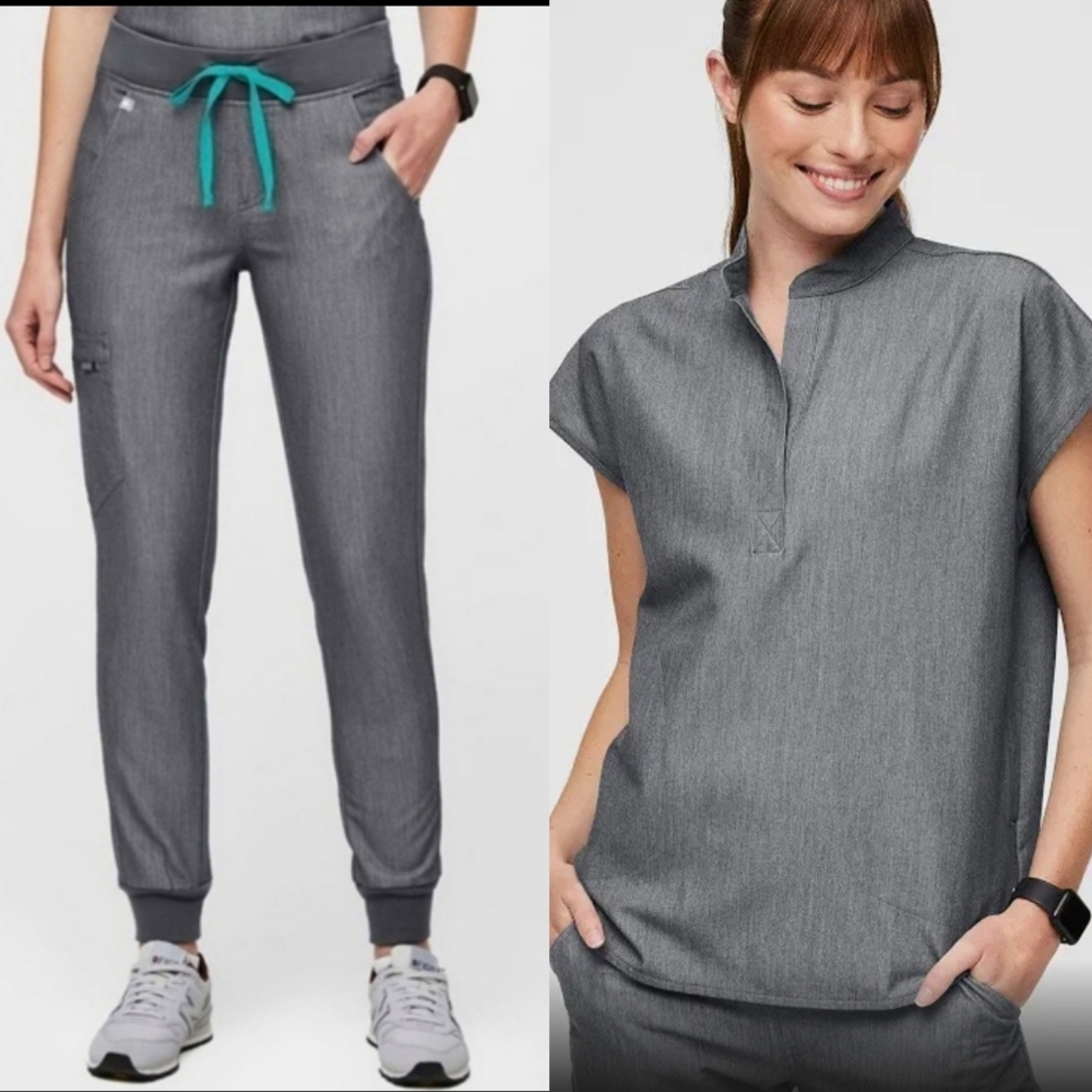 Figs grey scrub set